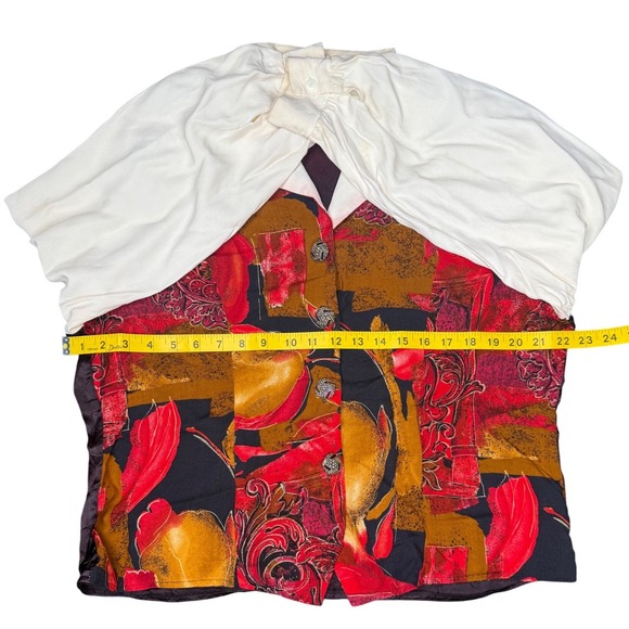 Bobbie Brooks Vintage Blouse Size 20 Abstract Print Puff Sleeve USA Made - Picture 5 of 10